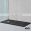 black color composite stone shower tray , solid surface shower pan