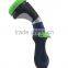 8 Patterns Thumb Control Metal Garden Hose Nozzle Zinc Threaded End