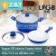 Colorful aluminium korean ceramic pot with lid