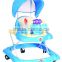 plastic light rocking/rolling folding cheap baby walker stroller/car with big canopy sunshade