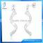 Handmade Crystal Earrings in 18K White Gold Plating