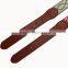 golf belt Jacquare webbing stitching genuine leahter man belt and women belt
