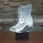 3D Optical Night Light Boot Shoes 7 RGB Light Colors 10 LEDs AA Battery or DC 5V Mixed Lot