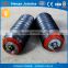 Durable belt conveyor machine impact idler with rubber rings