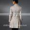 2014 Top Quality 100% cotton beige korean style fashion women coat