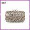 golden metal and golden crystal clutch bag ladies clutch evening bag stone party bag (88161A-SG)