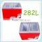 small 182L 282L supermarket commercial ice cream chest showcase freezer display freezer