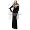 2016 luury black dress evening dress Vampire Halloween Witch Queen.