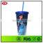 promotion insulated double wall 16oz plastic tumbler with glitter insert
