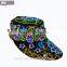 Vintage flower partten women hat canvas 3d embroidery sun visor hat