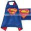 Wholesale superhero capes/custom adult superman capes and masks/party costumes masks