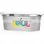Metal Galvanized Personalized Tall Pine Decor Party Tub