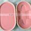 GC---Embossed stitching logo pink 1680D make up mirror eva case