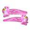 Cute pink penguin clay pendent hair accessories gift hair clips for girls kids hair clips