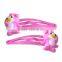 Cute pink penguin clay pendent hair accessories gift hair clips for girls kids hair clips