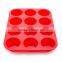 food grade 12 cups Silicone muffin pan Silicone muffin cake pan cake tray
