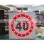 WDM manufacturer road safety solar panel traffic warning sign LED flashing speed limit