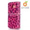 Prints leopard pattern Leather phone case for galaxy note 7, leather flip phone case