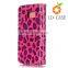 Prints leopard pattern Leather phone case for galaxy note 7, leather flip phone case