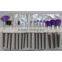 purple 16pcs powder foundation eyeshadow makeup brush set