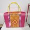 Colorful rattan basket from Vietnam for storage with cheapest price