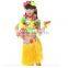 Hawaii Flower Necklace Leis Costume Girls Summer Luau Hula Grass Skirt
