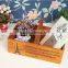 Portable wooden creative storage box for grocery