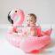 2017 hot selling leasure inflatable baby flamingo pool float outdoor swim ring and raft water party toy for kids