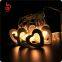 Heart shaped christmas holiday decoration battery replaceable light string