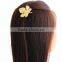 Metal maple leaf design hairgrips for Canadians, gold women hair clips