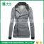 2017 Latest Fashion European Style Multi Color Women Winter Oblique Zipper Hoodie