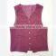 Customized Work Vest Burgundy Hotel Restaurant Waitress Uniforms
