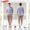 Solid Breathable Cotton Summer Sleepwear Mens Pajama Set