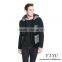 Men Patchwork leather Knitted jackets coat alpaca hooded sweater with zipper