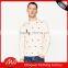 Mens plain white long sleeve animal print pullover sweater for wholesale