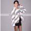 SJ075-01 Thick Knit High Quality Fashion Design Ladies Rabbit Fur Jackets