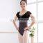 Women lace short sleeves ballet leotards
