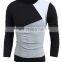 Classic Multicolor Splicing Slimming- Round Neck Long Sleeves Vogue T-Shirt For Men-customise Summer Wear Tshirt