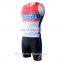 Invisible Zipper printed sleeveless triathlon wear with never fade