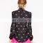 2015 latest fashion silk blouse pattern long sleeve silk blouse printed silk blouses for women