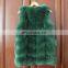 Solid color genuine fox fur sleeve/vest/waistcoat for lady women winter