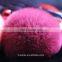 Rex rabbit fur pompoms for keychain fur bag charm