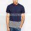 two color mens blank cut and sew t-shirt