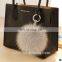 Fluffy and cute factory wholesale fox fur pompon ball key chain