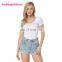 New Style White Blank Casual Comfortable Bamboo Material Women T Shirt