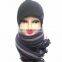 winter neckerchief 100% acrylic shawl for ladies women bandelet promotional knitted scarf neck warmer plain color warm muffler