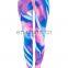 Holographic blue and pink stretch mix femme girl sexy printed print pants sport photo running hot tights leggings for women