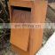 Free standing  corten steel metal mailbox with intercom