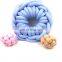 New style 100% polyester multicolor woven knot pillows