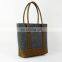 felt shoulder bag women felt tote bag with leather button and handle handbags